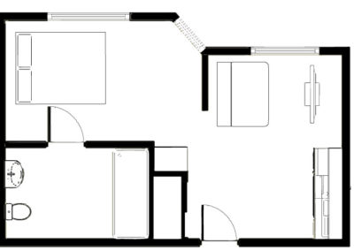 Avamere at Park Place 1 Bedroom Floor Plan